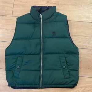 EBTEK Eddie Bauer Reversible Dark Green Puffer Vest